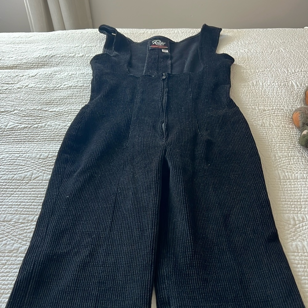Roffe Corduroy black womens ski pants size 8